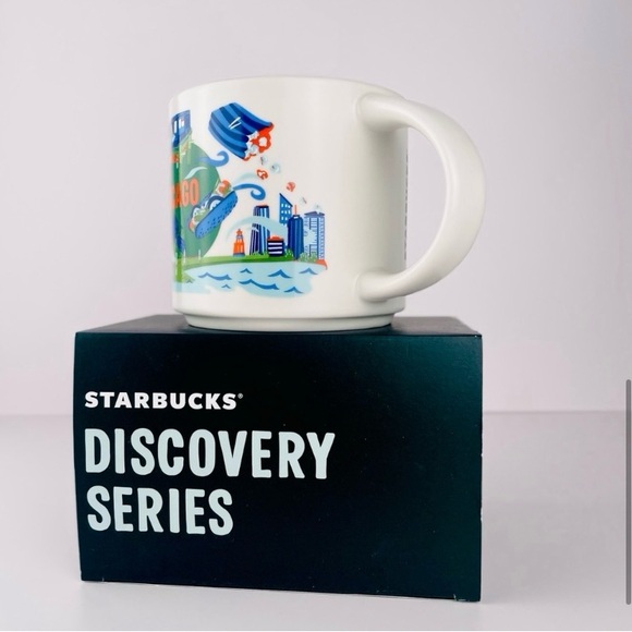 Starbucks Discovery Series Chicago Ceramic Coffee Mug, 14oz, White and Blue - Picture 5 of 5